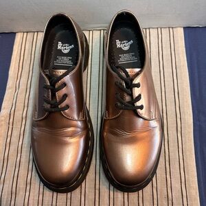 Dr Martens 1461 vegan rose gold derby shoes